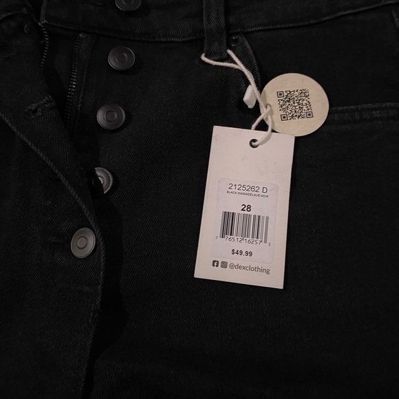 #11 NWT DEX Black High Rise Denim Skorts Size 28 - Picture 9 of 9